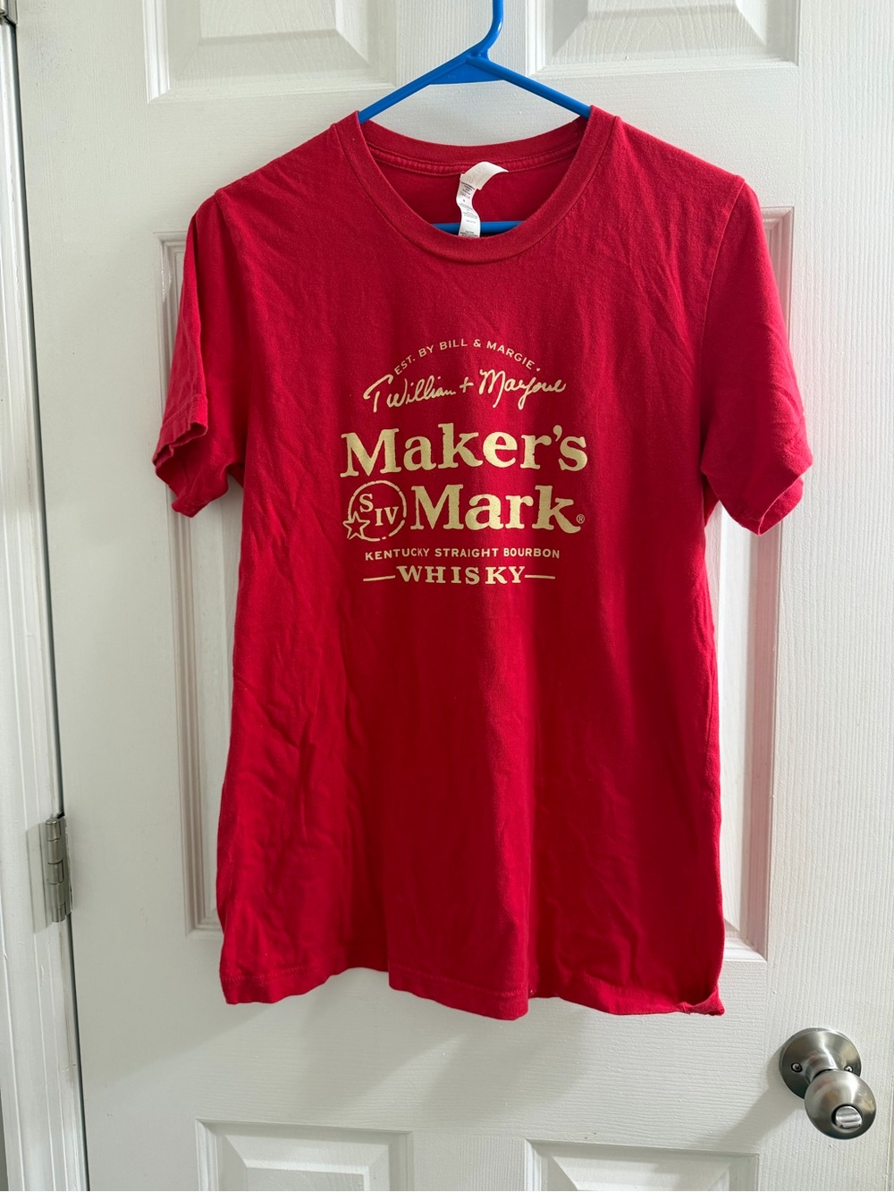 Maker's Mark Red Logo Tee T Shirt Medium M